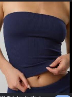 Aerie Shirt - OFFLINE By Aerie Thumbs Up Heavyweight Tube Top - Navy NWT